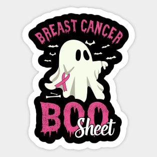 Breast Cancer Is Boo Sheet Sticker